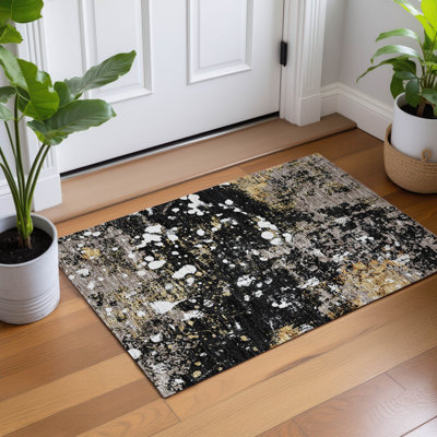 Machine Washable Indoor/Outdoor Chantille ACN2679 Abstract Rug