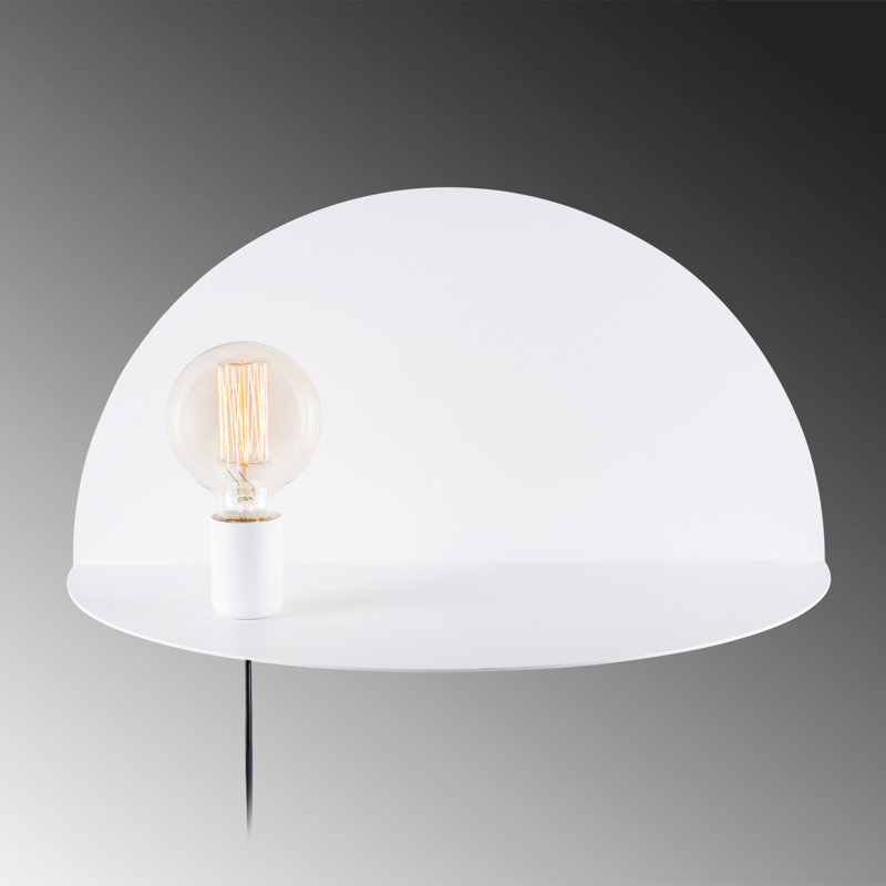 Applique murale encastrée 1 lumière à intensité variable Bria, Blanc, H 9,84 po x l 9,84 po x P 19,69 po