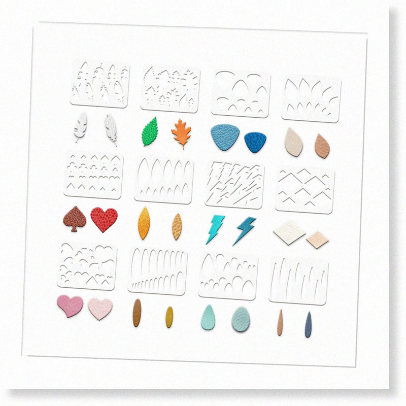12-Piece Reusable Earring Making Templates Set