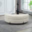 Grand repose-pieds rembourré avec rangement demi-lune-33813022