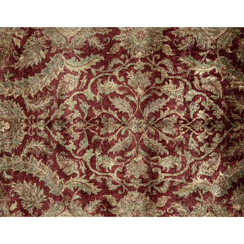 High-Quality Hand-Knotted Red And Black Area Rug