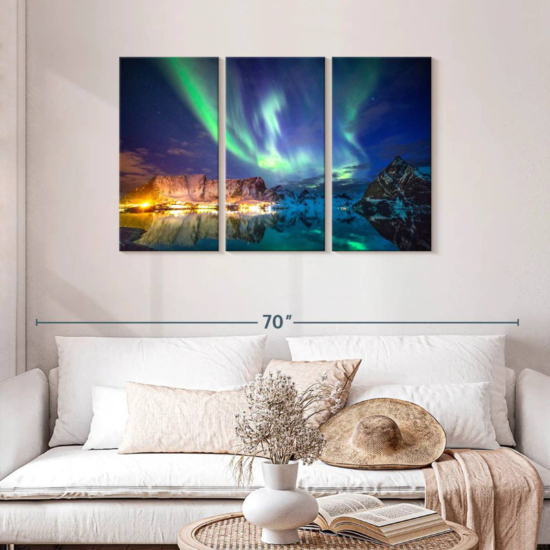 Lumières Alvord Lofoten Aurora, H 28 po x l 45 po