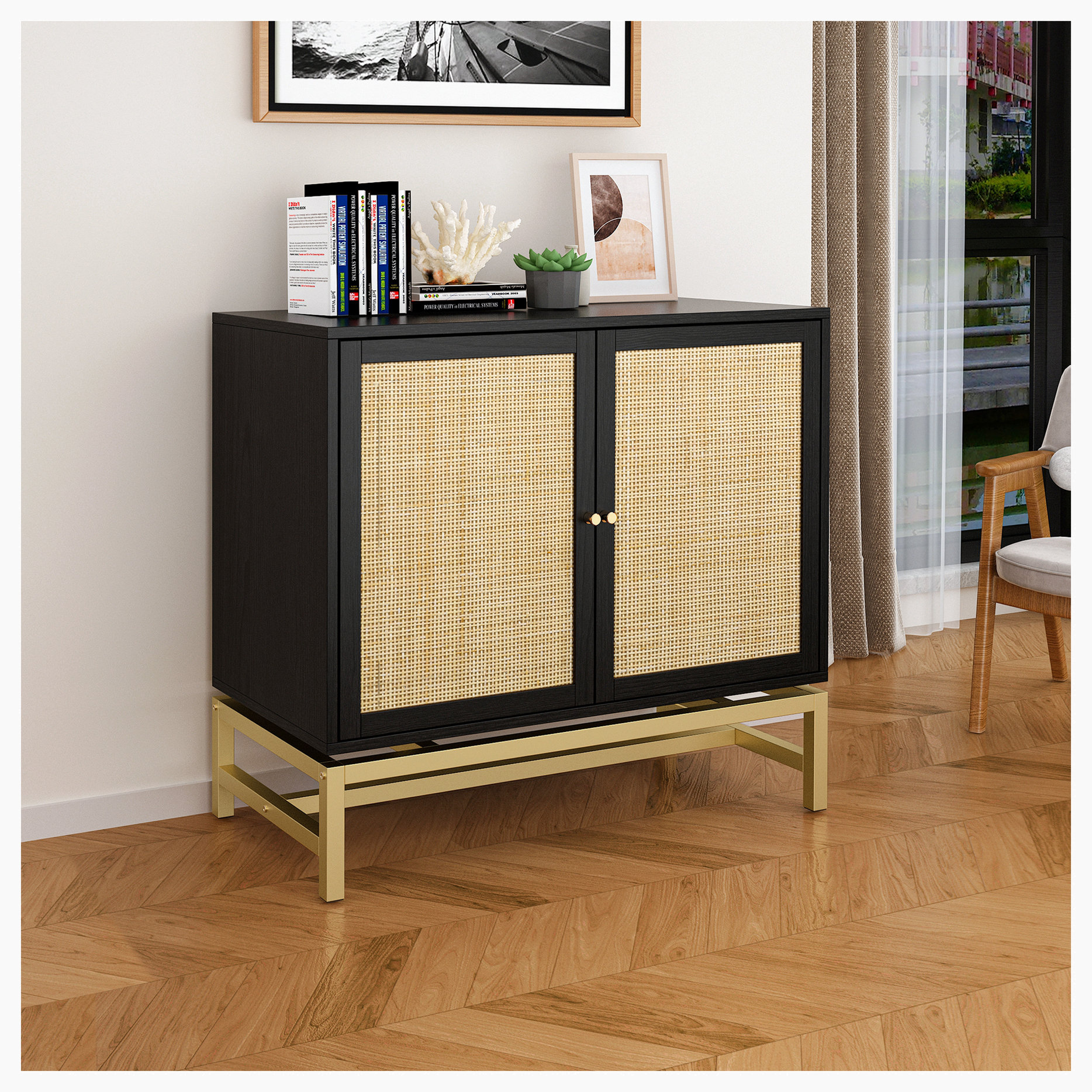 Nguyen 1 - Drawer Storage Cabinet Trent Austin Design