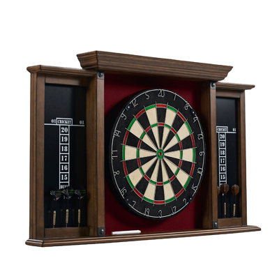 Sherwood Premium Cork Dartboard and Cabinet Set with Darts