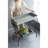 32X15x31" Maggie Galvanized Tray Table Accent Table