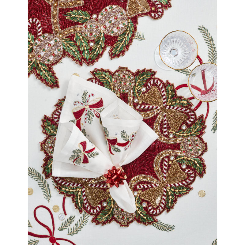 Candy Cane Bow Placemat