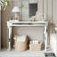 Console à miroir avec sculpture en bois rétro-471518447