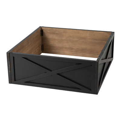 Collier pour arbre en bois noir délavé L 26 po