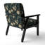 Chaise d'appoint florale Cobalt-6885384