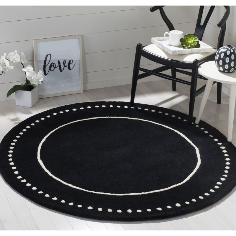 Cruz Hand Tufted Wool Rug, Round 5'