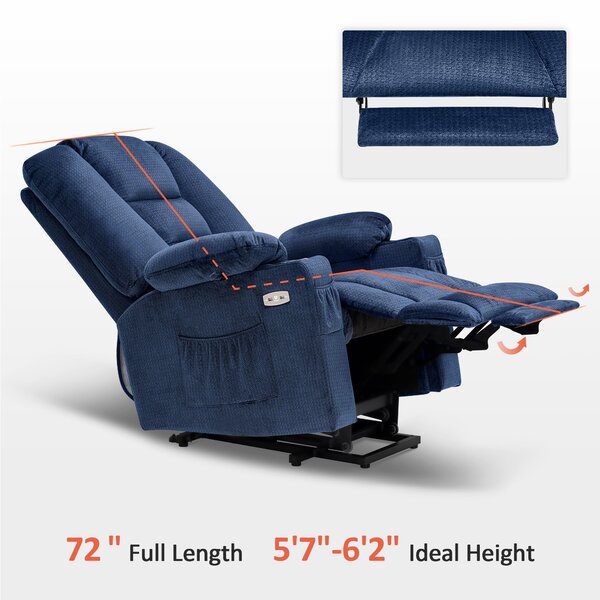 Latitude Run® Upholstered Lift Assist Power Recliner & Reviews | Wayfair