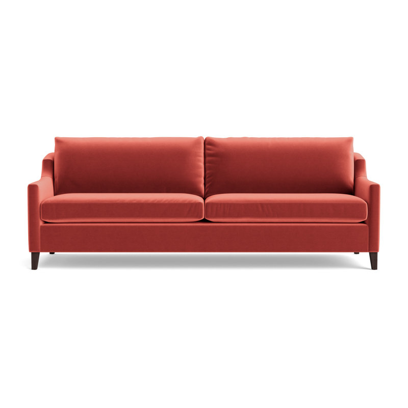 Gigi No Skirt 85 Sofa, Java, Performance Velvet - Sienna