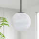 1-Light  Single Moon Globe Pendant For Hallway/Dining Room