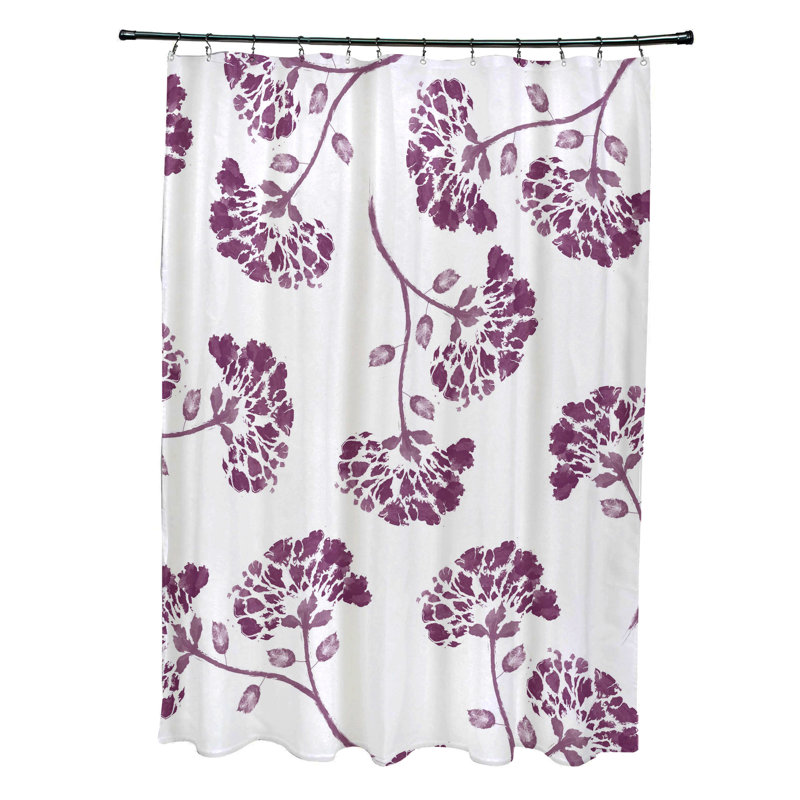 Rideau de douche simple Miki, Mauve