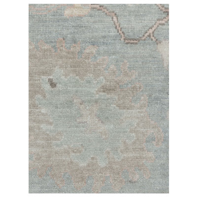 Pacific Ushak Wool Weft 8x10 Grey / Ivory Transitional Hand Knotted Rug