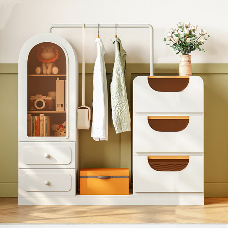 Garde-robe moderne et minimaliste sur pied, H 53,54 po x l 47,24 po x P 15,75 po