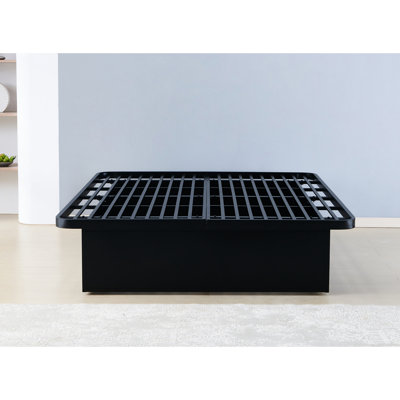 Grand lit en métal robuste, 16 po de hauteur, pour base de lit paisible Peace, 16 po et contemporain