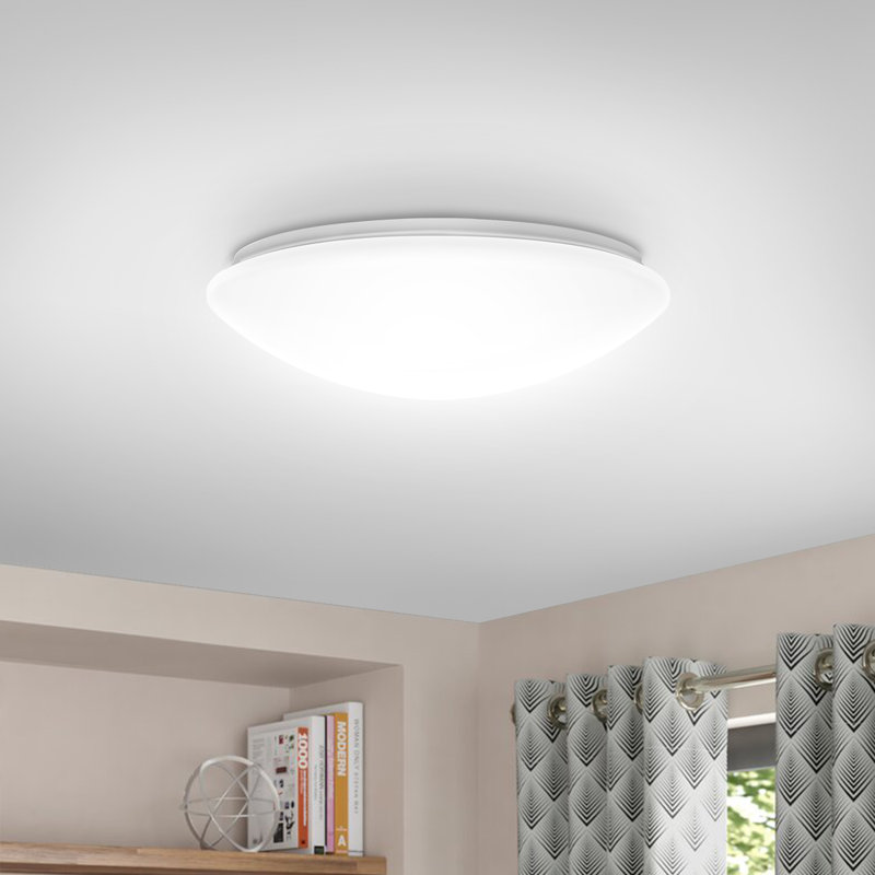Grogg 13in. White Round Mushroom LED Flush Mount, 6000