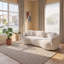 Mid Century Modern Curved Oversized Sofacama for Living Room, Bedroom, Office-131446854
