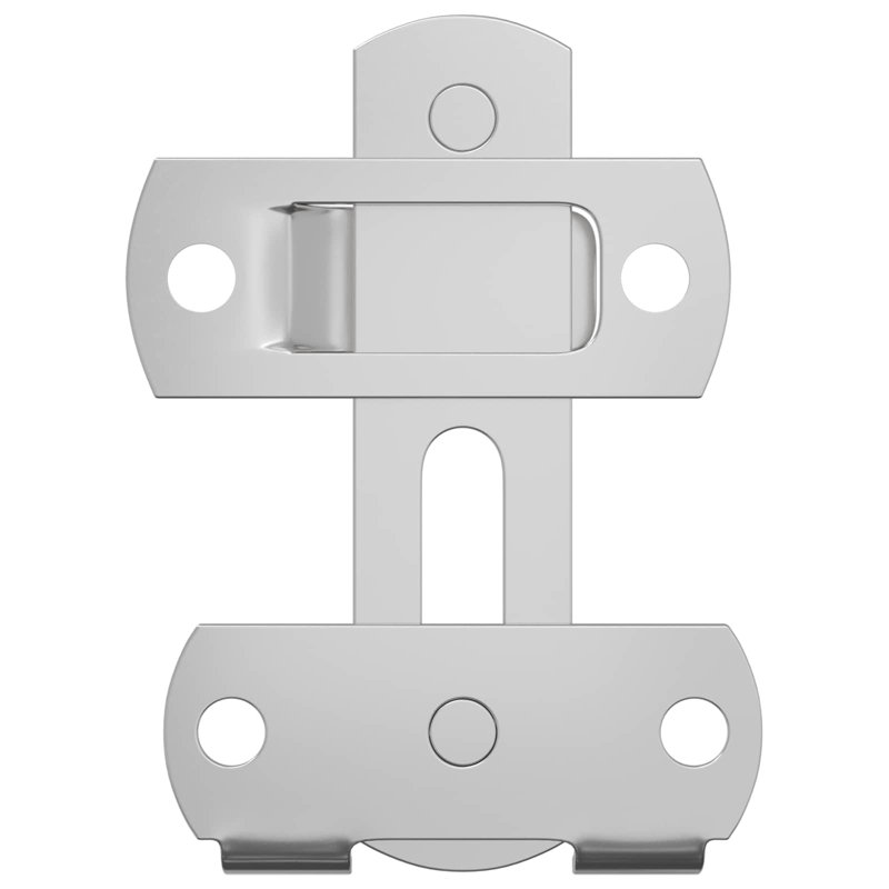 Vidaxl Door Latch Wall-Mounted With Lock Silver Steel Metal Hardware For