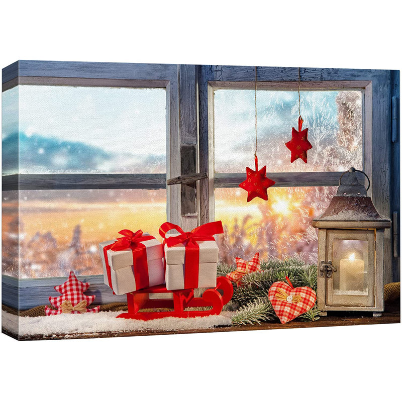 «Christmas Holiday Celebration», impression sur toile tendue, H 16 po x l 24 po x P 1,5 po