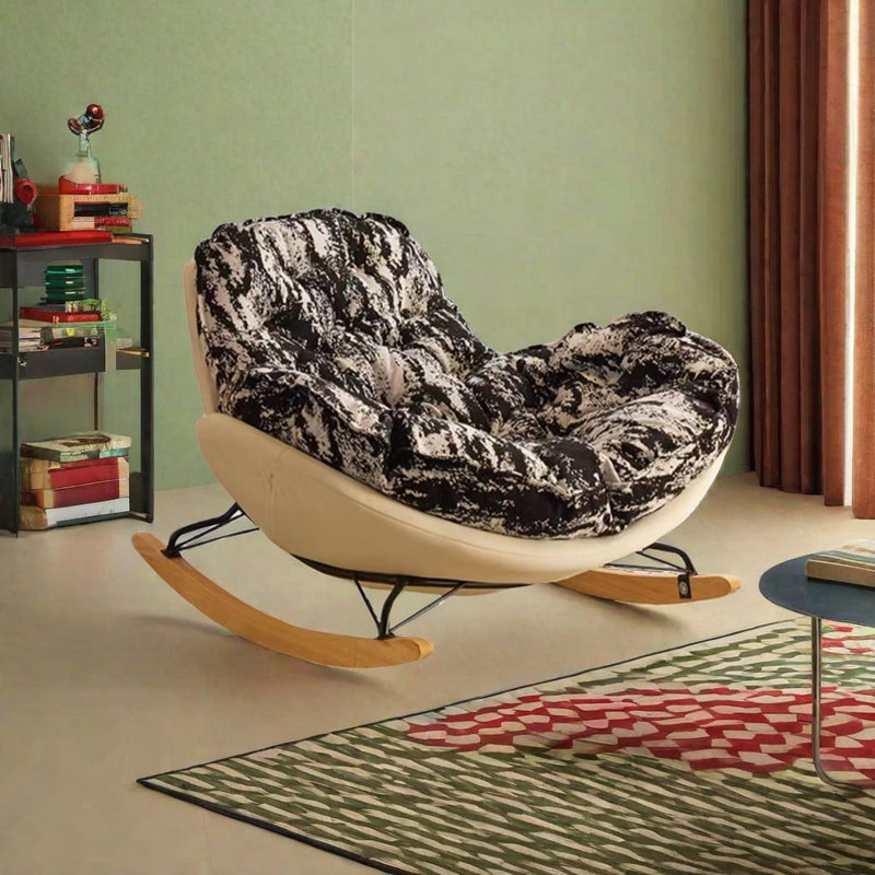 Chaise berçante Retro, Beige