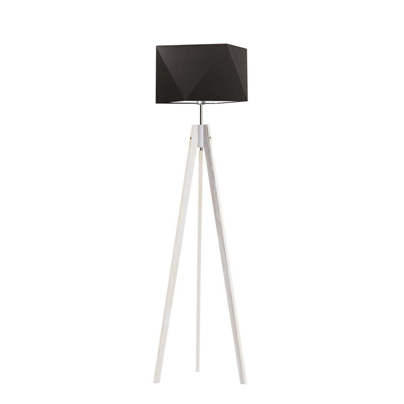 Ayaaz 144cm Tripod Floor Lamp, White, Brown