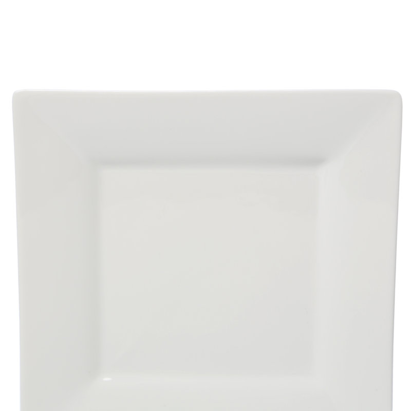 Ten Strawberry Street Whittier Square 7.5" Plate, White