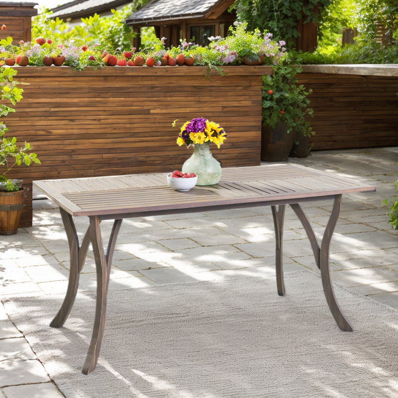 Table de salle à manger rectangulaire pour l'extérieur L 59 po x l 31 po