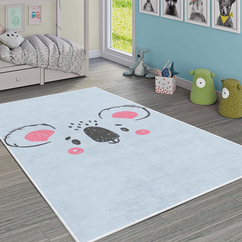 Non-Slip Area Rug, 100% Polyester, 47.2 x 70.9 inches | Raschel Knitting, Pile Height: 0.4 inches | Woven Carpet with Felt Dot Underside, Machine Washable | Stylish Digital Print Design for Home Decor