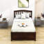 Structure de lit plateforme en bois avec lit gigogne Mashud-87375563