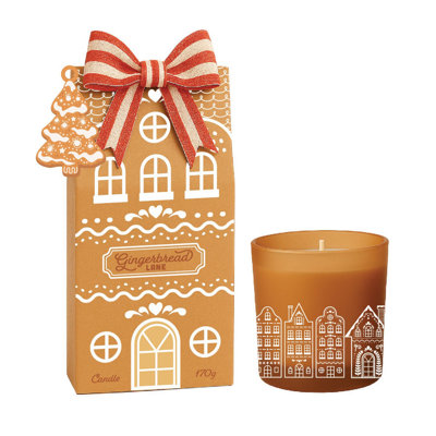 Holiday Jar Candle with Glass Holder