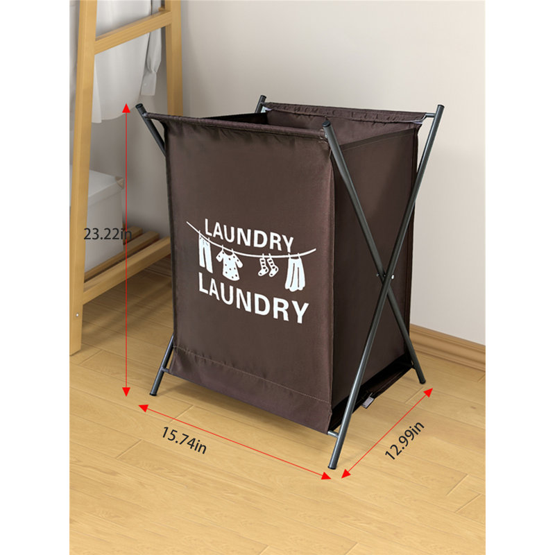 Fabric Laundry Hamper, Brown