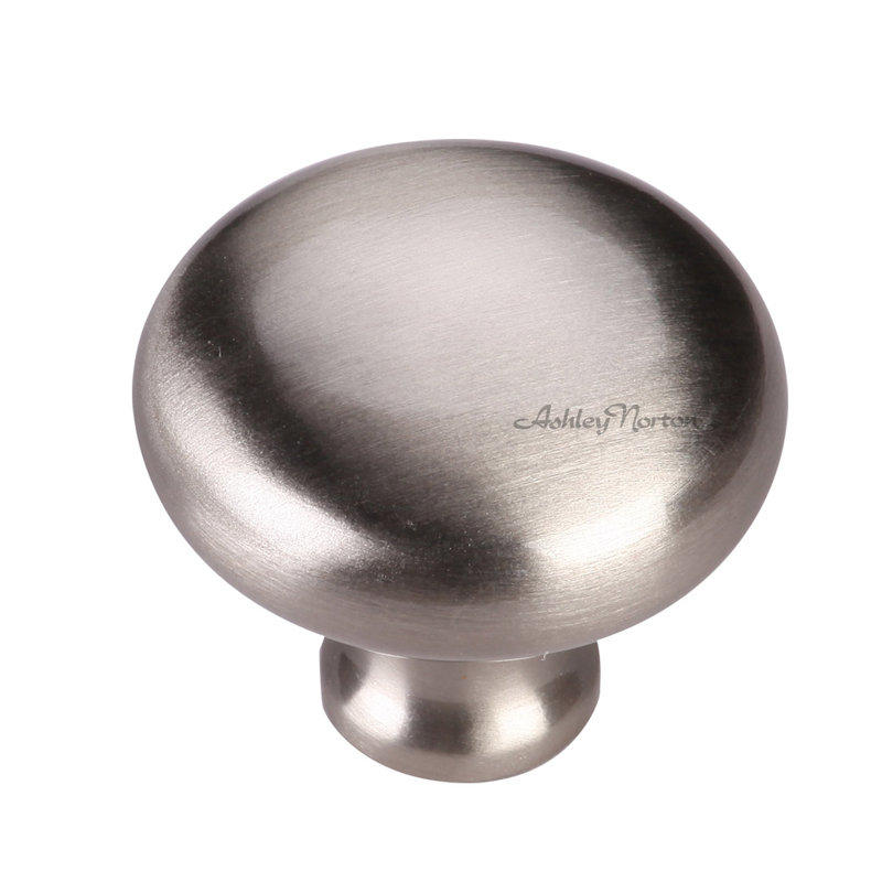 1 1/4" Diameter Mushroom Knob, Satin Nickel, 1 1/4"