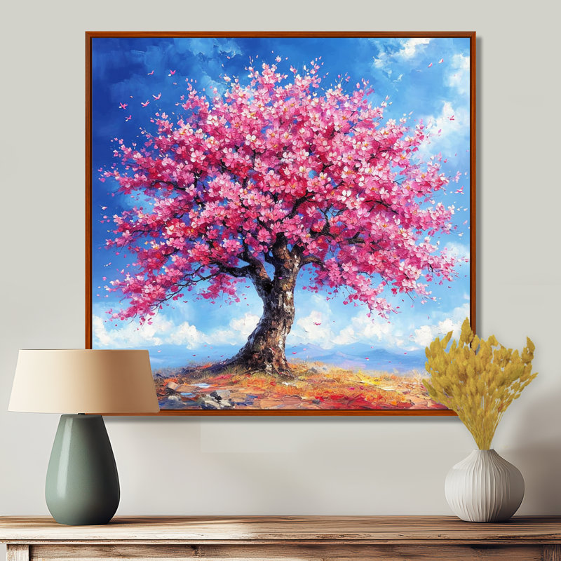 Timeo - arbre sycomore, art mural, Toile avec cadre flottant brun, H 16 po x l 16 po x P 1 po