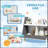 Kids Bookcase Toy Shelf, 2 Tier Toddlers Toy Storage Shelf with 5 Compartments, Anti-tip Device