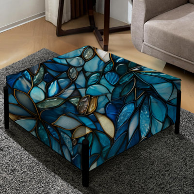 Ocean Mosaic Tropical Pattern - Tropical Large Square Ottoman