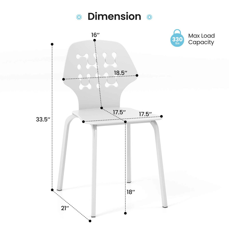 Lonney 18'' H Side Chair, White
