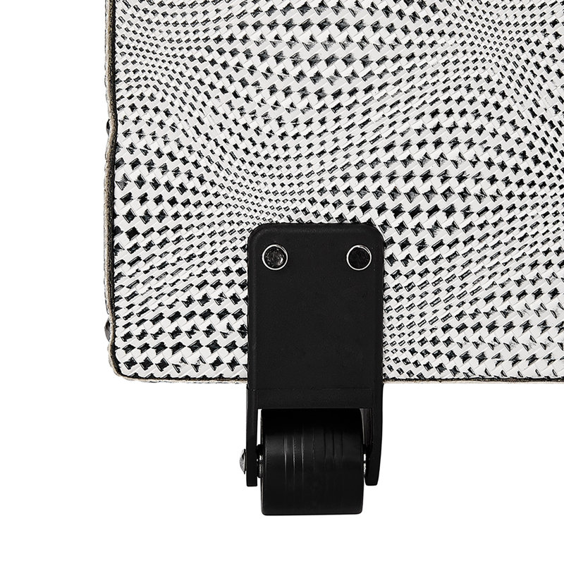 Texture Brand Designer Trunk with Wheels - Ripple Pattern, Black/White Candy