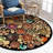 Luxurious Round Carpet (39.4 Inches), 100% Polyester, 0.3 Inch Pile Height | 3D Digital Printing, Antibacterial, Non-Slip PVC Dot Underside | Machine Washable, Perfect for Living Room, Bedroom & Playroom Decor-5865067