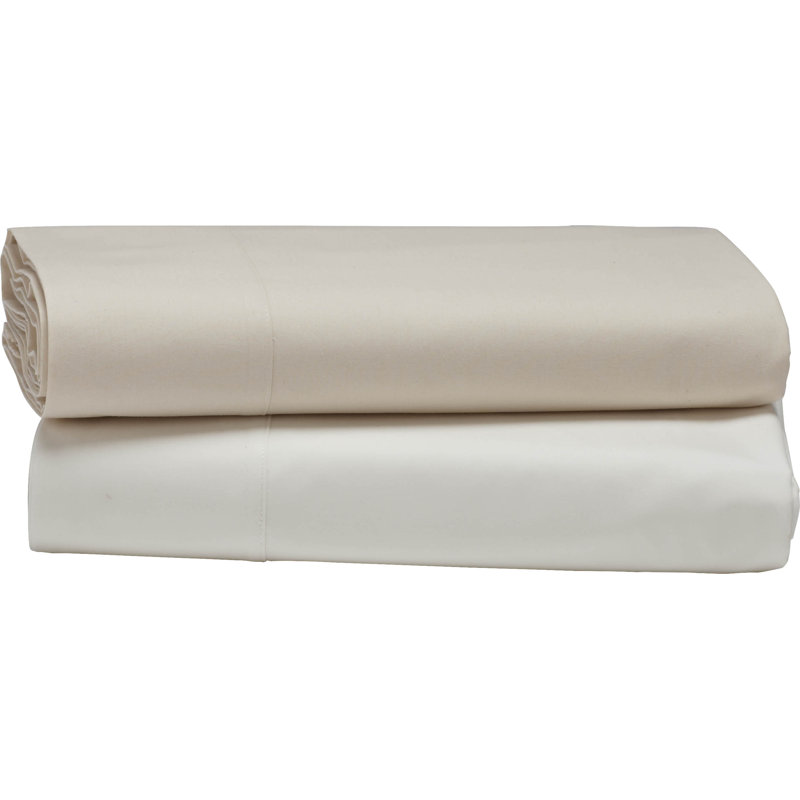 Percale Flat Sheet, Alpine White, King Flat Sheet
