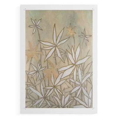 Étoile ornée de fleurs embellies I - impression sur toile seulement - non encadrée