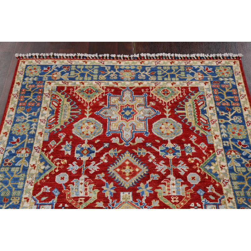 Red Vegetable Dye Area Rug 4x6