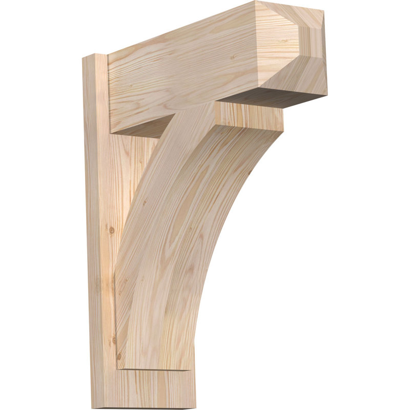 Thorton Craftsman Rustic Wood Outlooker,  20" D x 24" H , 7 1/2" W Douglas Fir (Smooth)