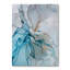 «Gray Meets Blue Marble Art Ripples III», reproduction d'art moderne sur toile-24015390-24015367