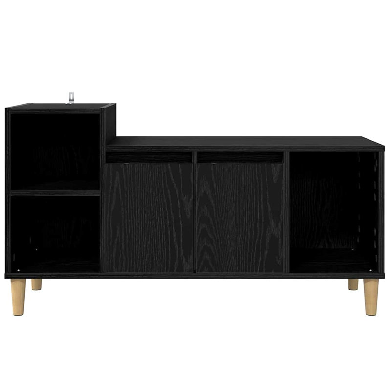 TV Stand, 55cm H x 100cm L x 35cm W, Black Oak