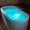 Baignoire de trempage autoportante 66,5 po x 31,88 po à double tourbillon / bulles d'air, chauffante (optionnel)