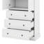Armoire de rangement pour salle de bain avec portes et 3 grands tiroirs, tablettes réglables, armoire autoportante