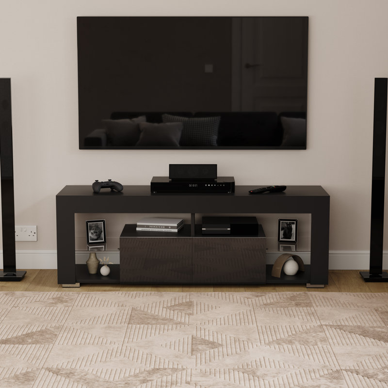 Dar Unfinished TV Stand for TVs up to 60", Black
