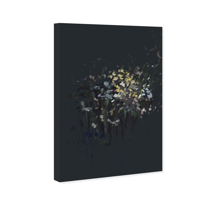Midnight Flowers Print by Oliver Gal, 10"H x 15"W, Gallery Wrapped